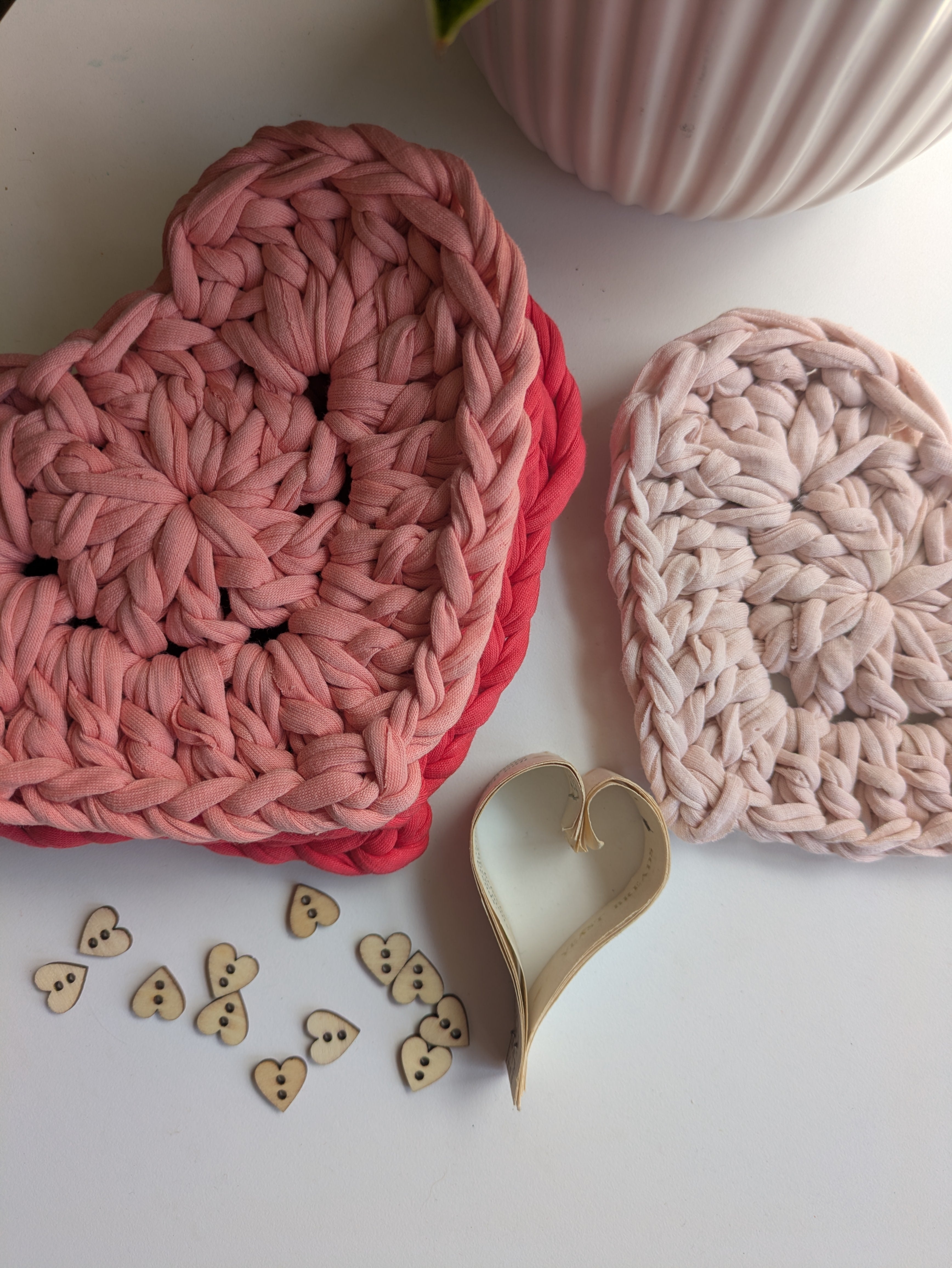 Love Heart Coaster Set Valentines Everyday Home Decor Fun Pink