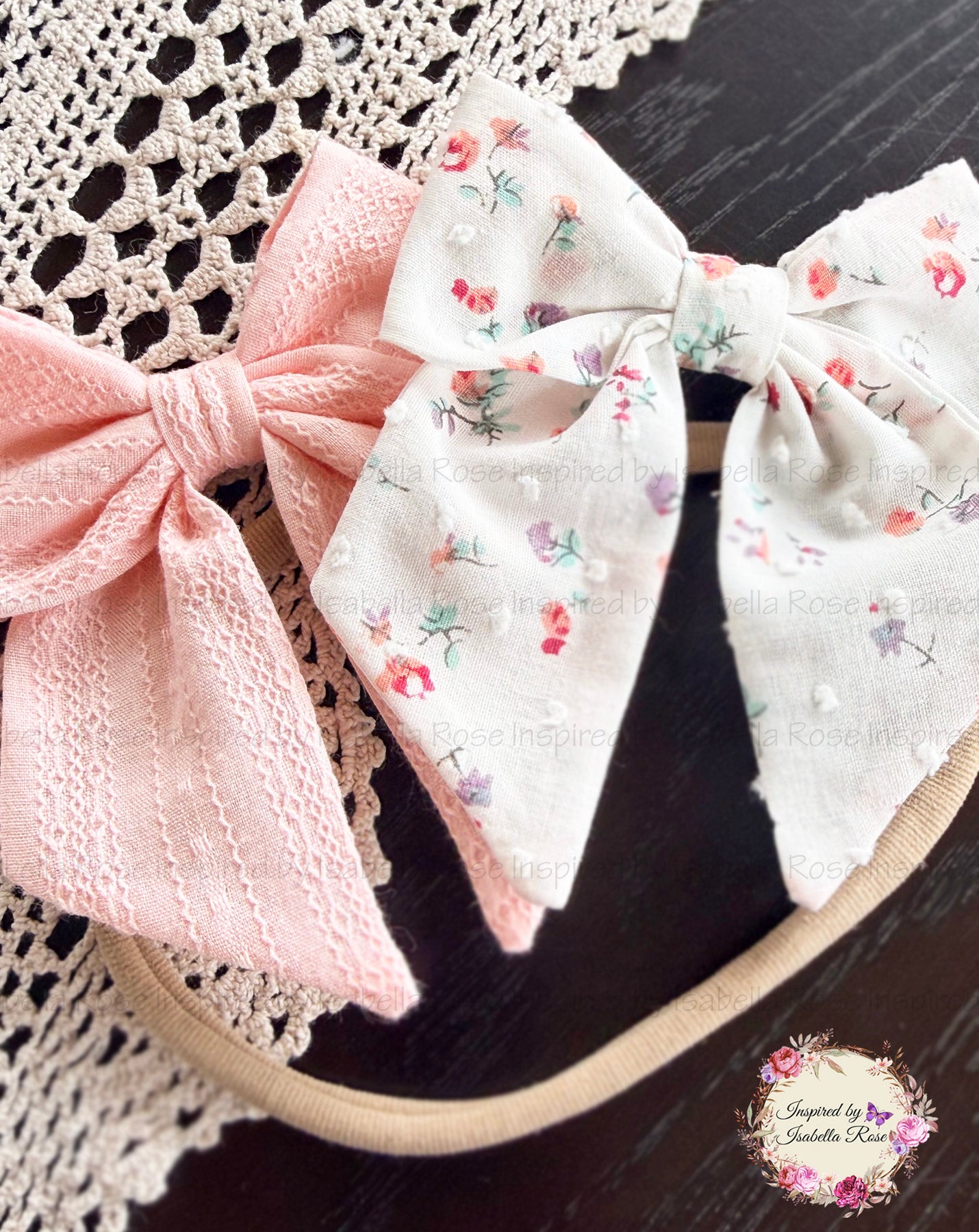 Cotton fabric Bows, Hair Clips, Baby Headbands, Ready to post