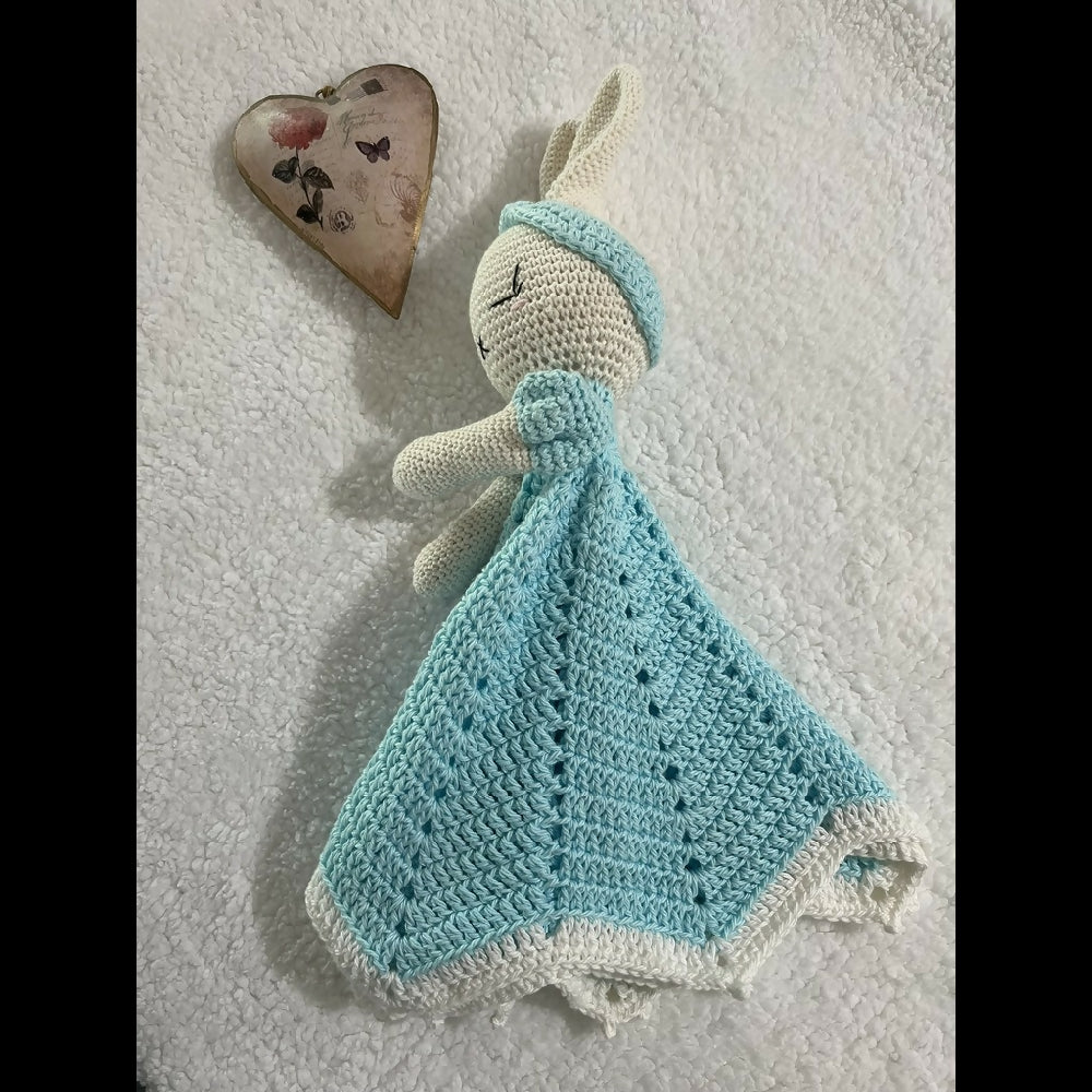 Crochet Bunny Lovey for baby, sweet and cuddly