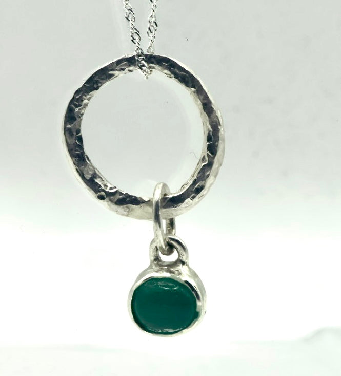 Australian Chrysoprase Pendant in silver