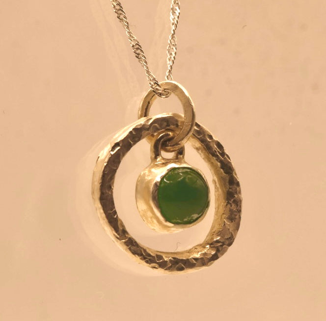 Australian Chrysoprase Pendant in silver