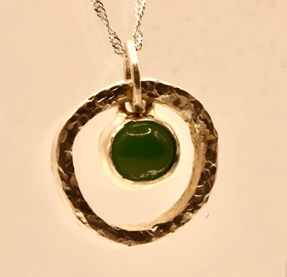 Australian Chrysoprase Pendant in silver