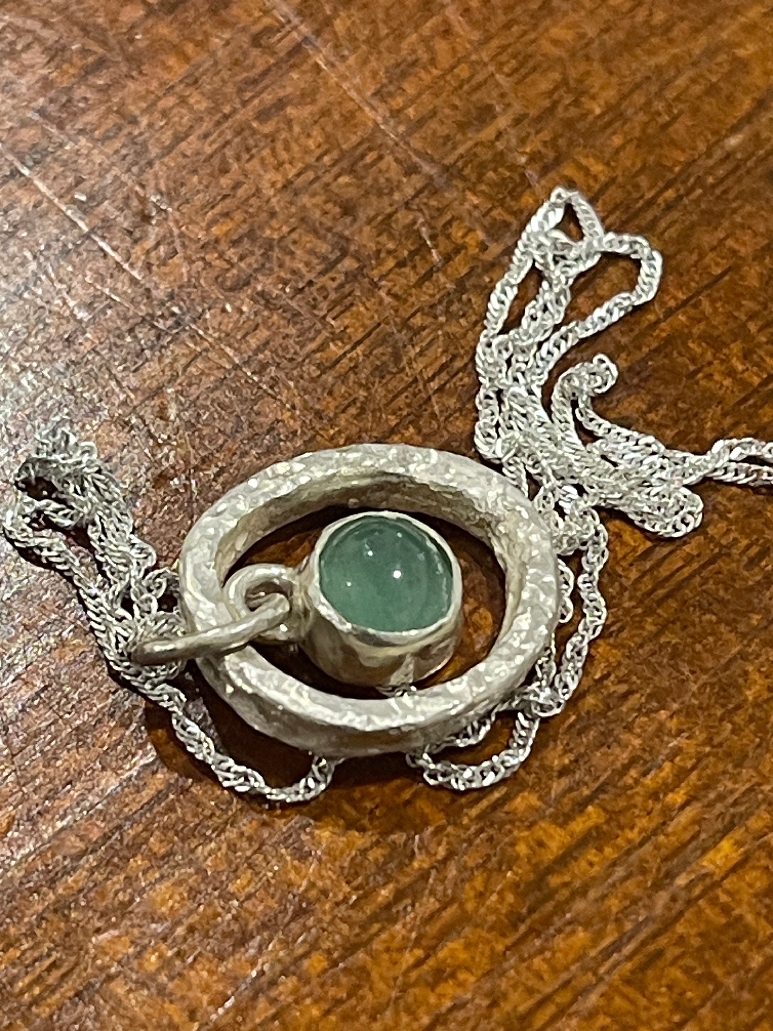 Australian Chrysoprase Pendant in silver