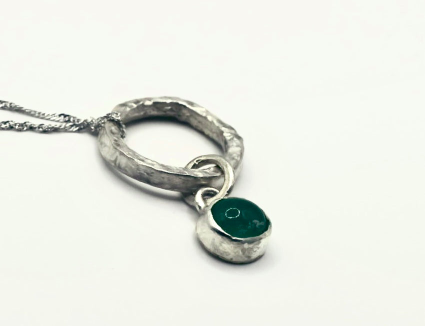 Australian Chrysoprase Pendant in silver
