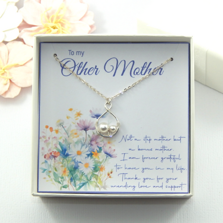 Step Mother Necklace Gift,Bonus Mother Necklace Gift