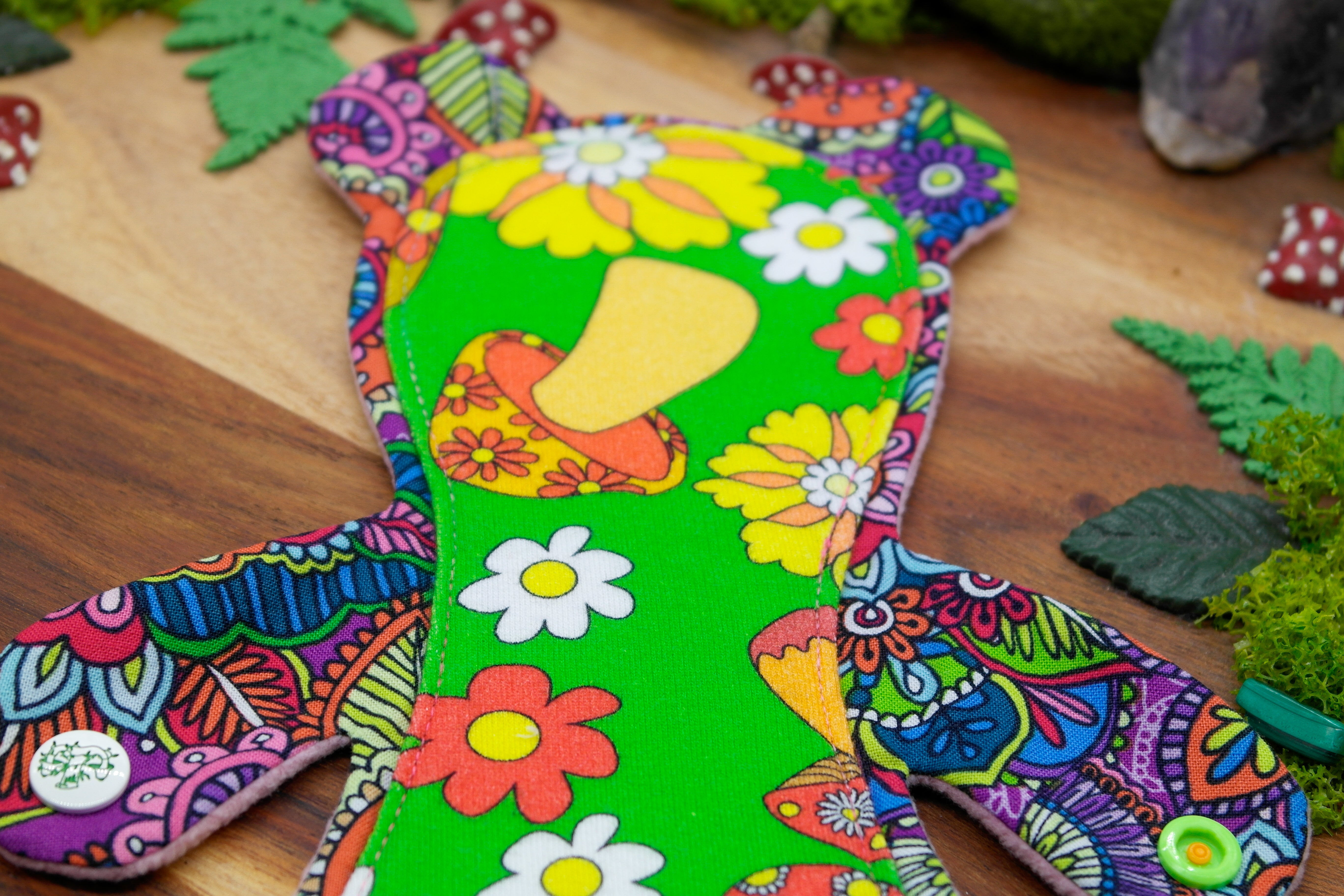 Sustainable reusable cloth pad 10" Moderate (Goldilocks) - bohemian