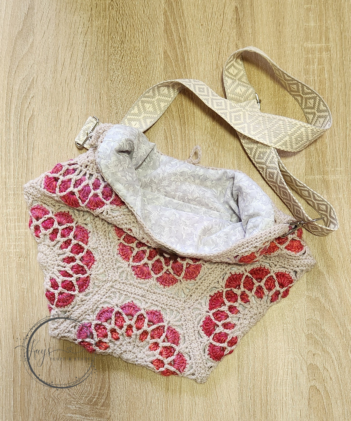 Crochet Lined Hexi Market Bag
