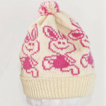 Christmas gift for toddler or child. Dancing rabbit beanies. Handmade.