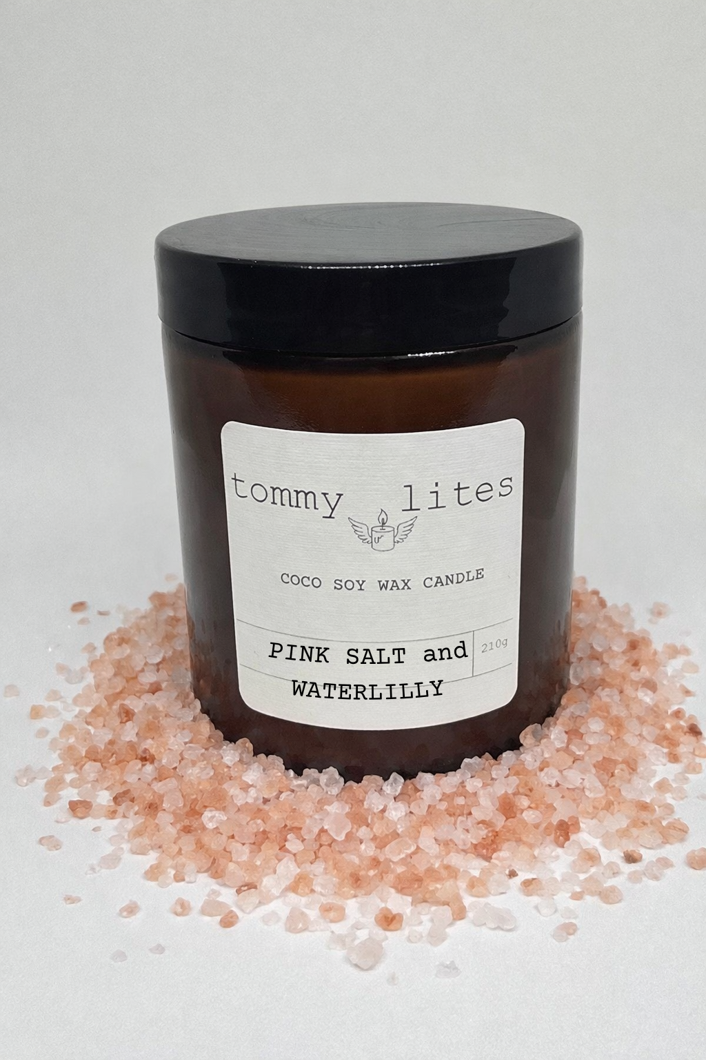 Pink Salt and Water Lily Coco Soy wax Candle