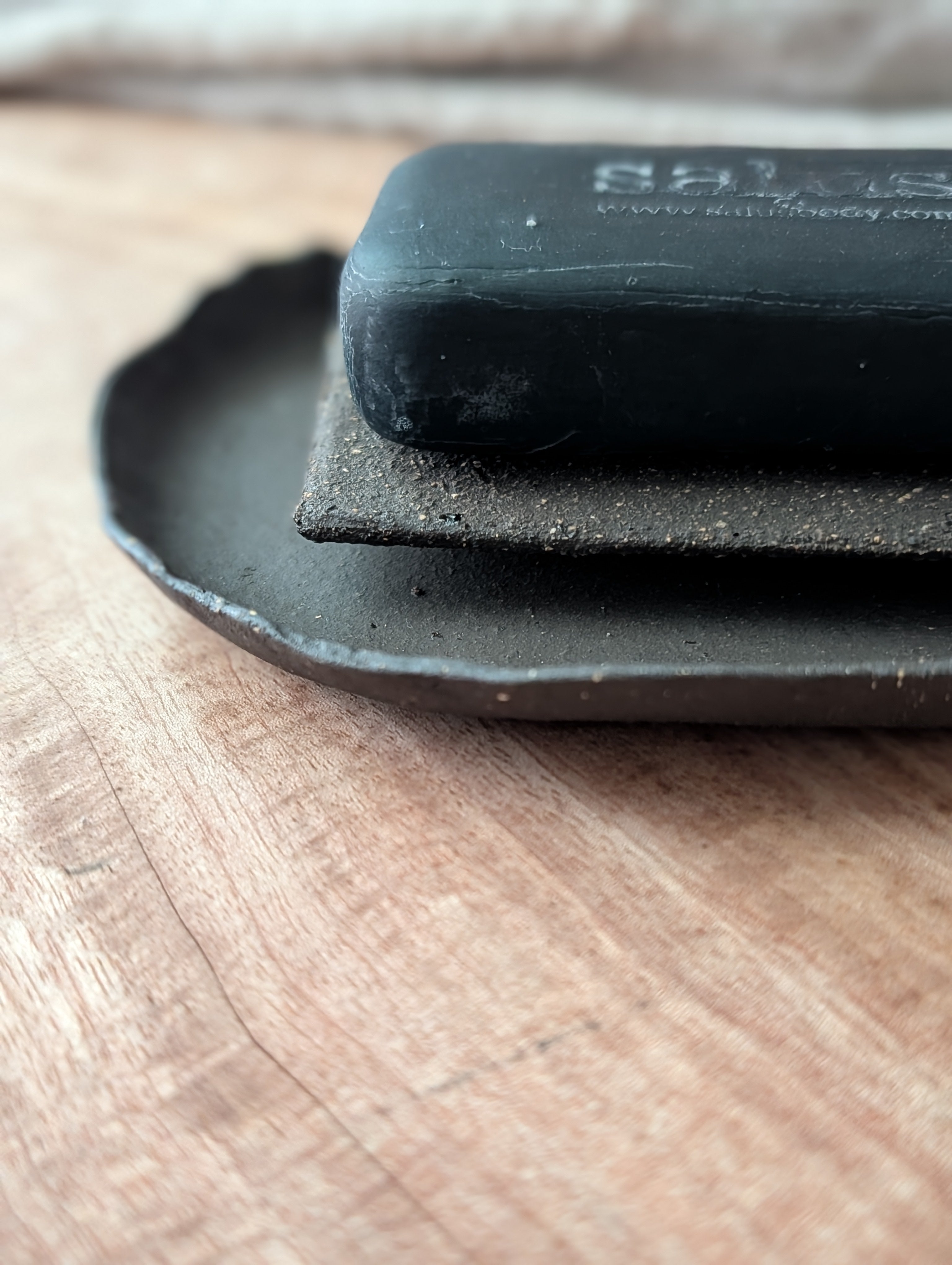 Handmade Ceramic Soap Tray Set | earthy • textural • organic