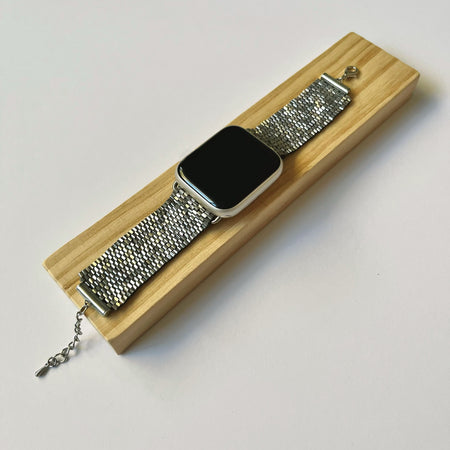 SMART watch BAND * 2 colors | grey metallic | beaded straps