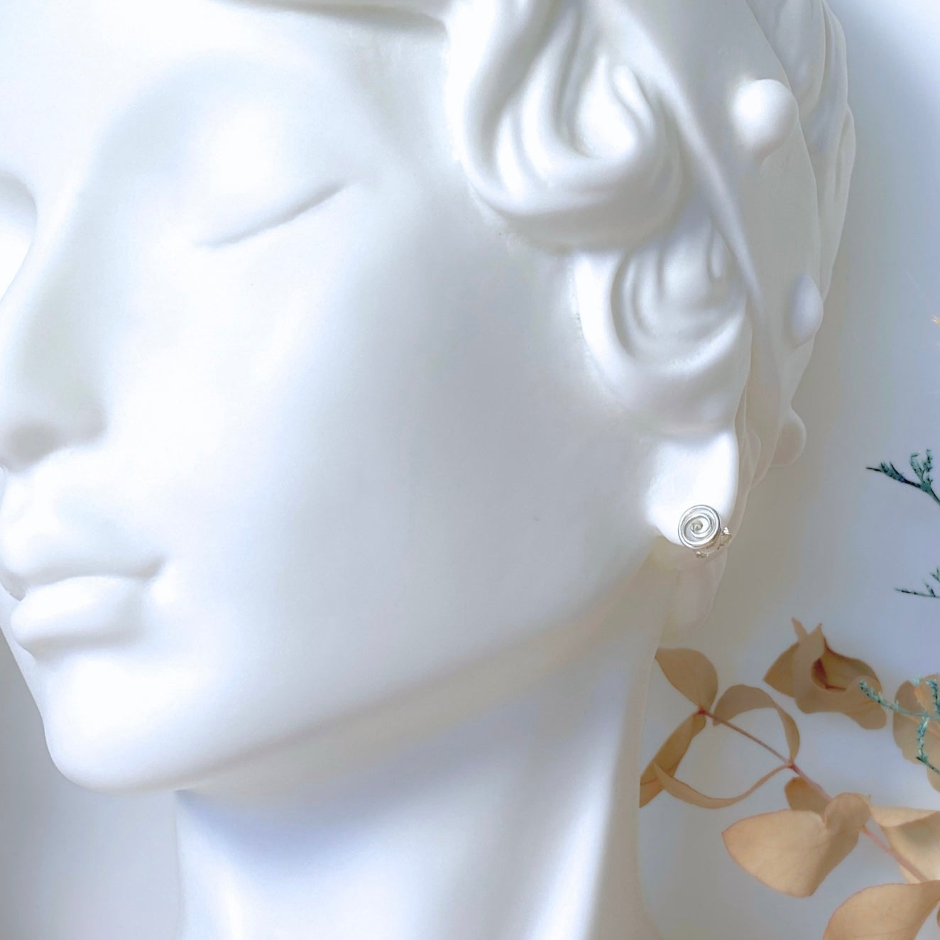 NEW Small Round Spiral stud earrings | Sterling Silver | Easy to style