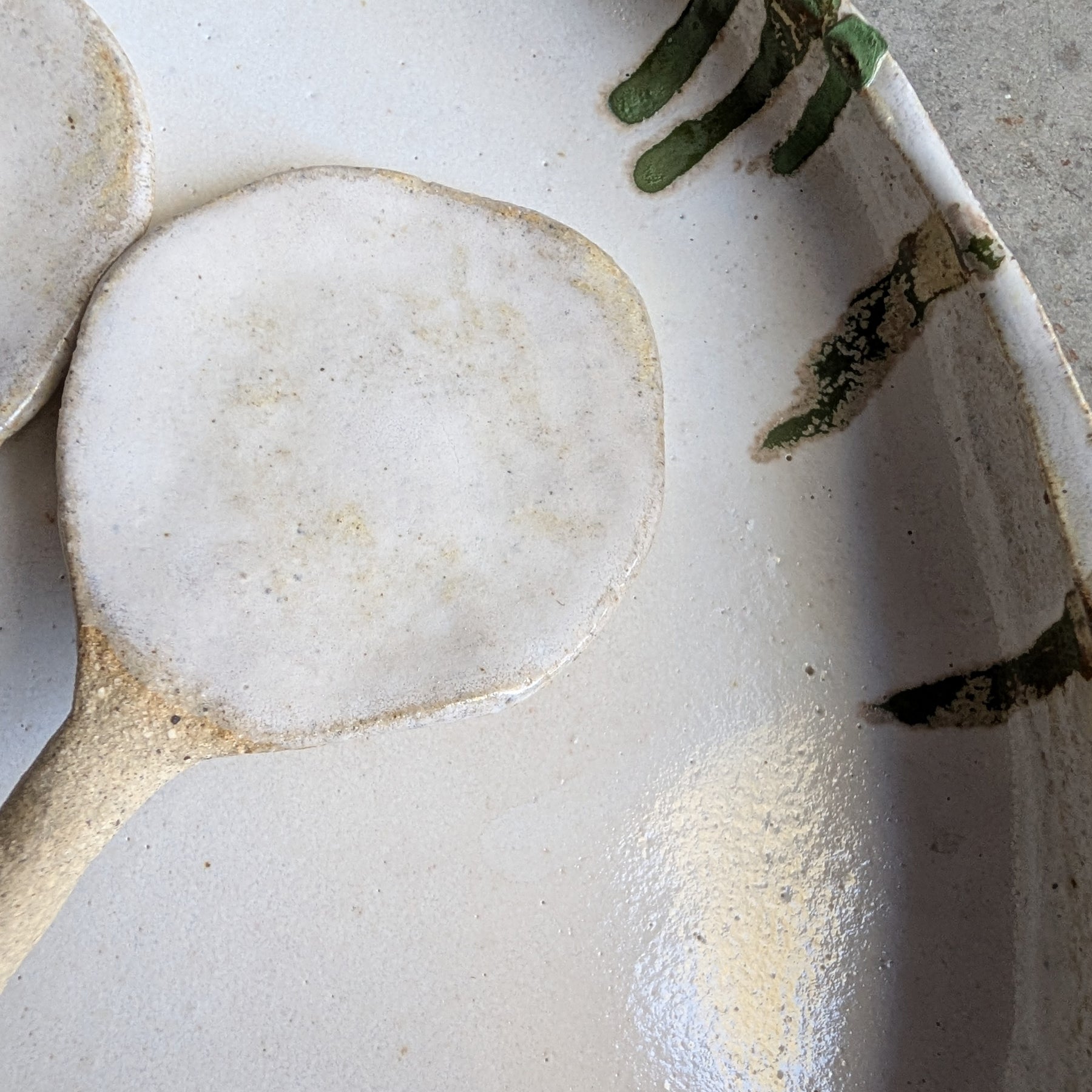 Hand-formed Ceramic Serving Bowl + Spoon set | Calming • Organic • Textural