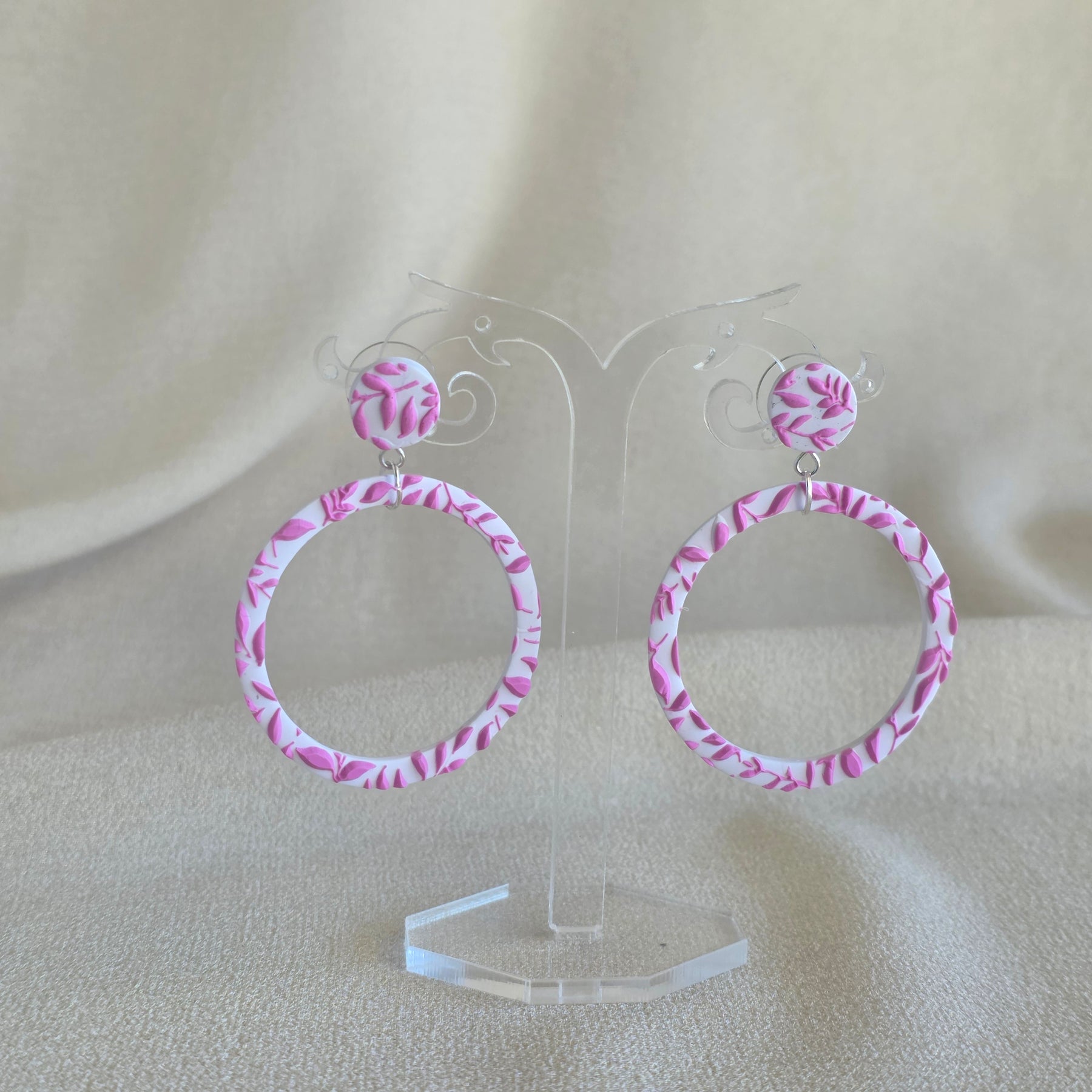 Pink Meadow Collection | Handmade Statement Earrings | Lightweight Dangle & Stud Earrings | Botanical Jewelry Gift for Her