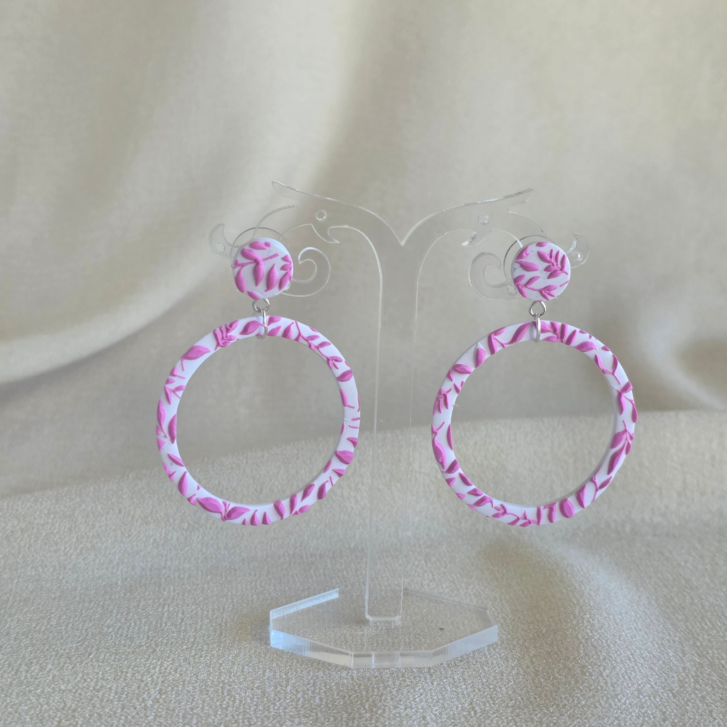 Pink Meadow Collection | Handmade Statement Earrings | Lightweight Dangle & Stud Earrings | Botanical Jewelry Gift for Her
