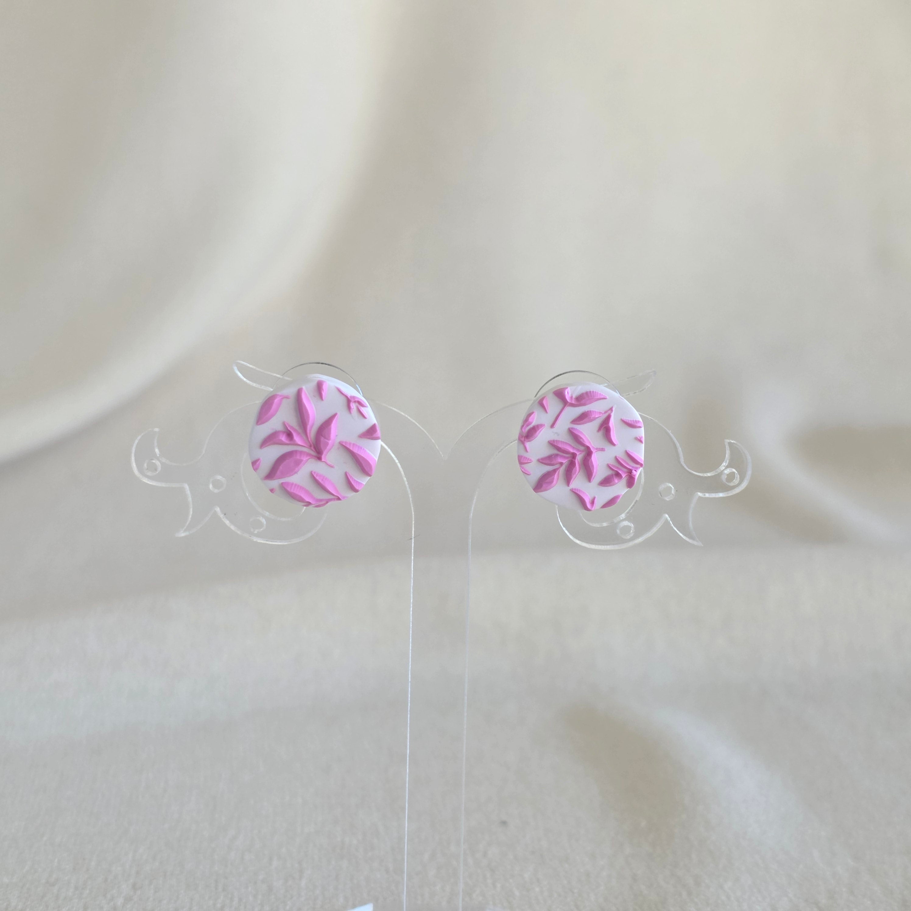 Pink Meadow Collection | Handmade Statement Earrings | Lightweight Dangle & Stud Earrings | Botanical Jewelry Gift for Her
