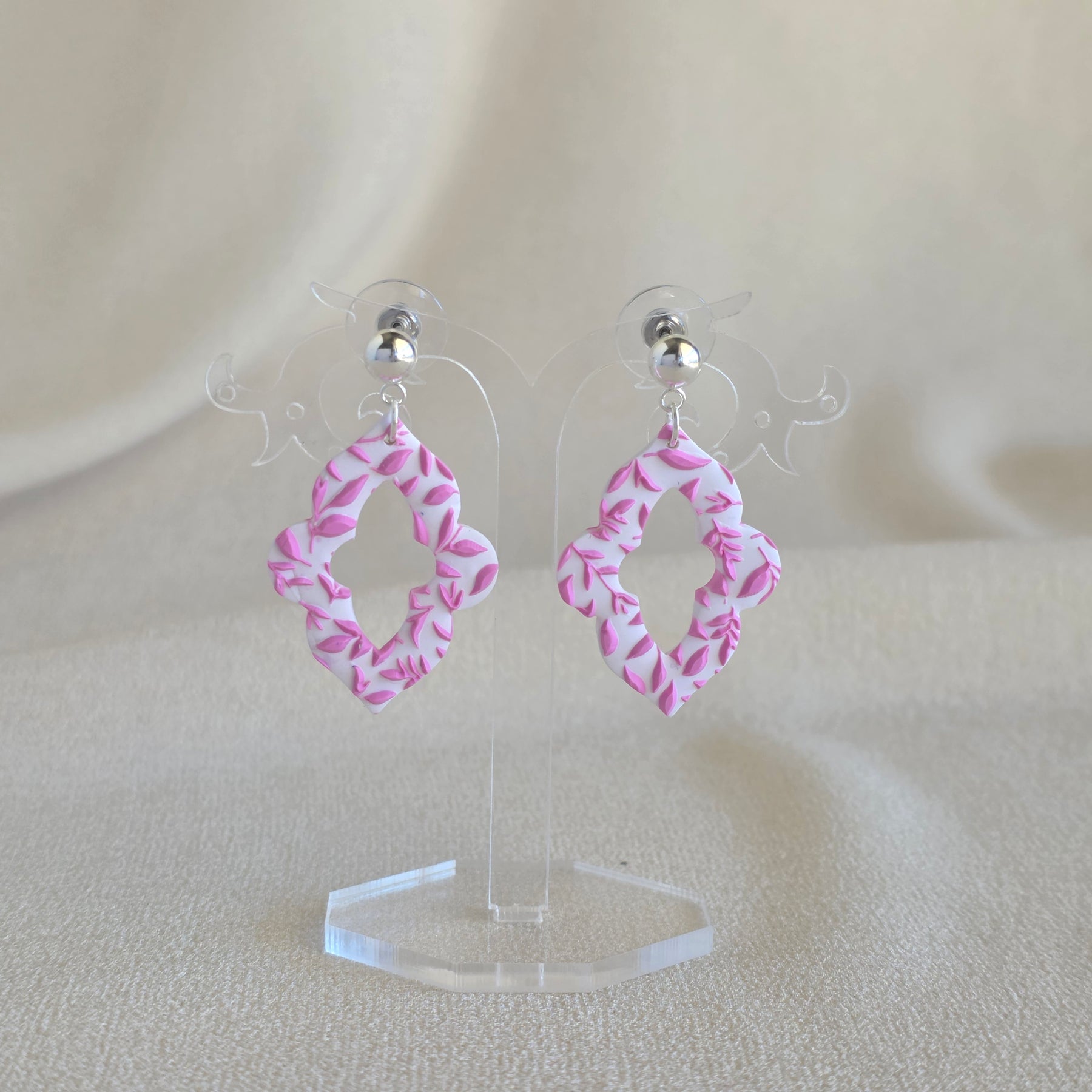 Pink Meadow Collection | Handmade Statement Earrings | Lightweight Dangle & Stud Earrings | Botanical Jewelry Gift for Her