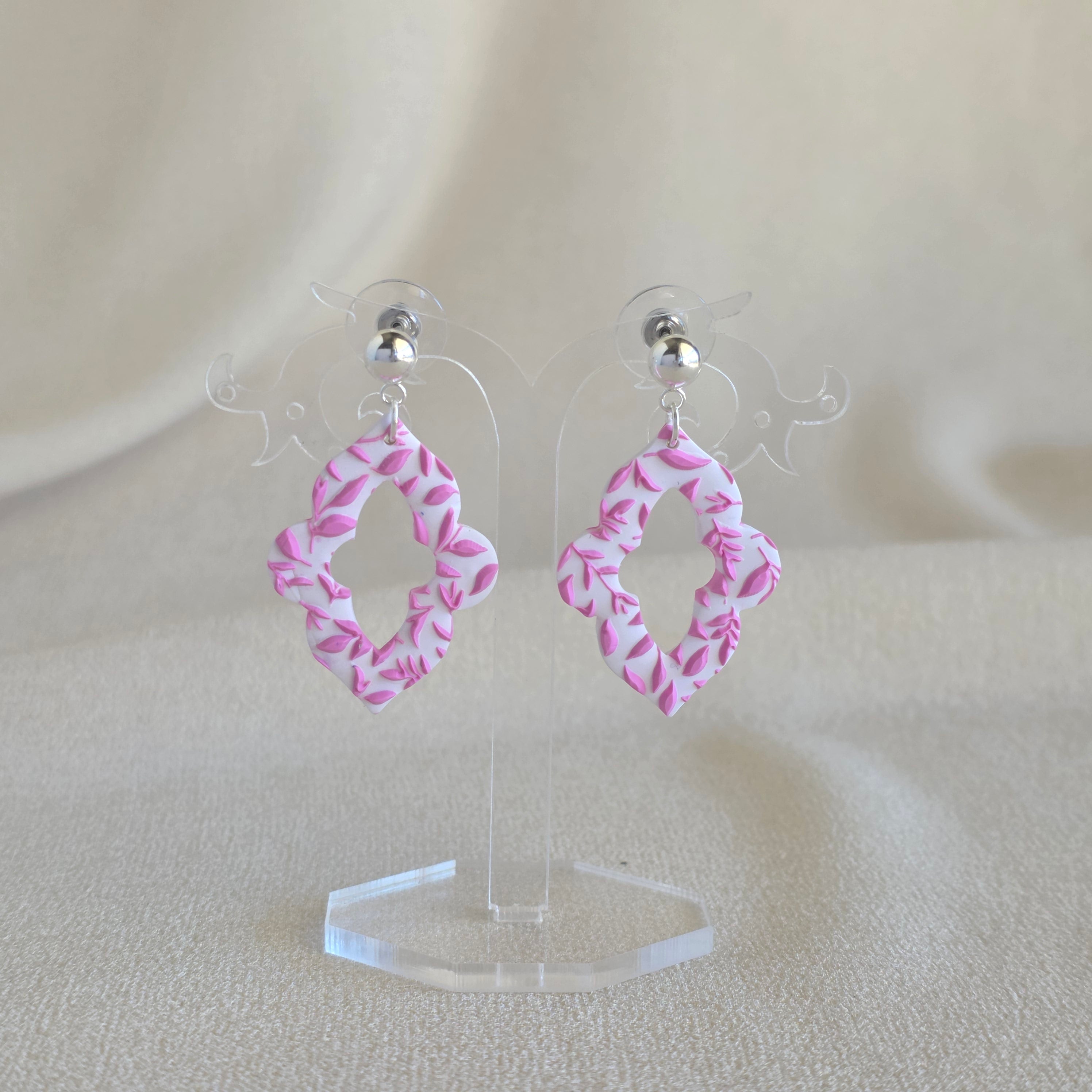 Pink Meadow Collection | Handmade Statement Earrings | Lightweight Dangle & Stud Earrings | Botanical Jewelry Gift for Her