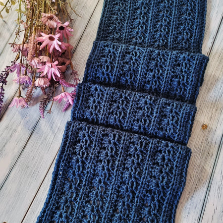 Crochet Blended Lines Scarf | Adult | Teal