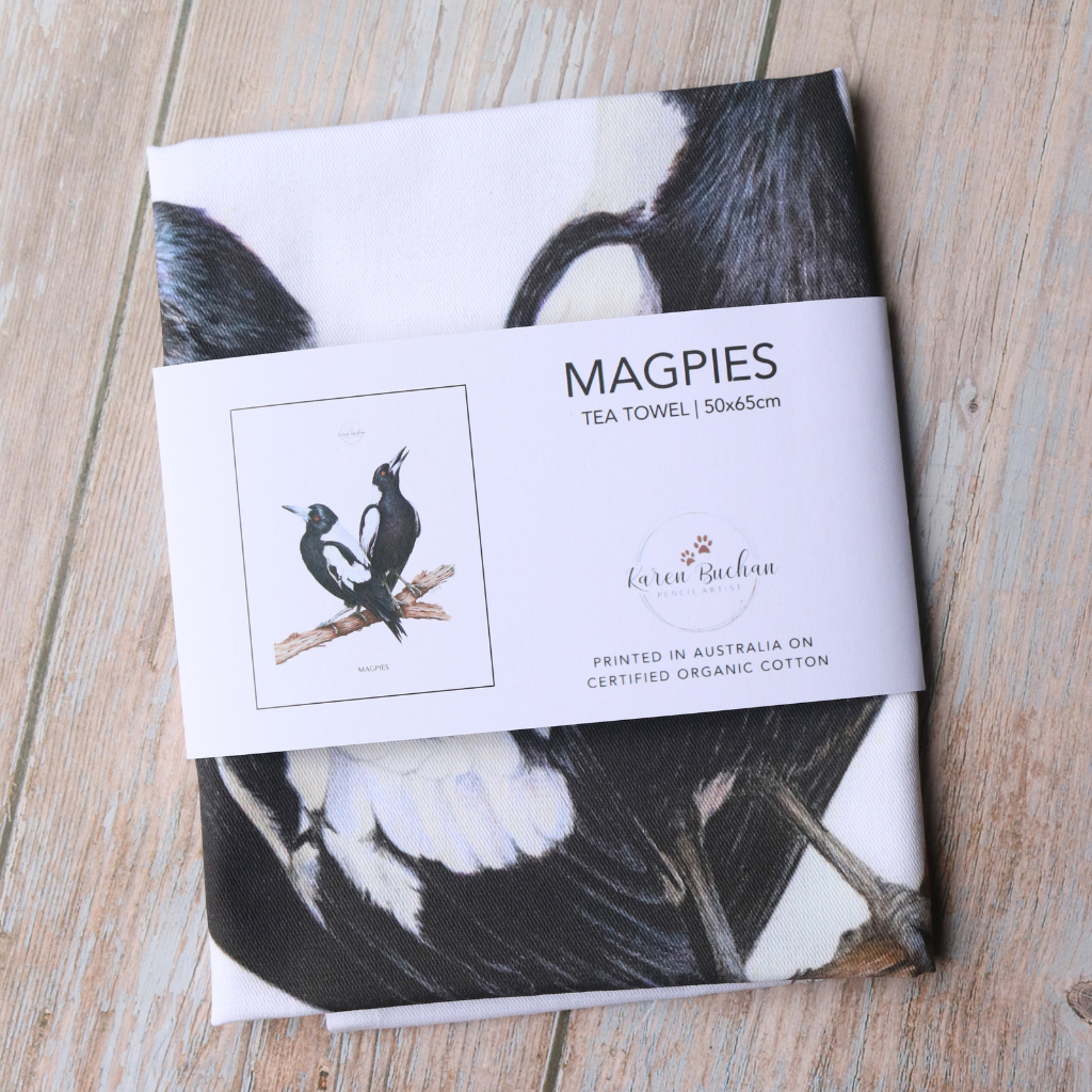 Magpies | Cotton Tea Towel