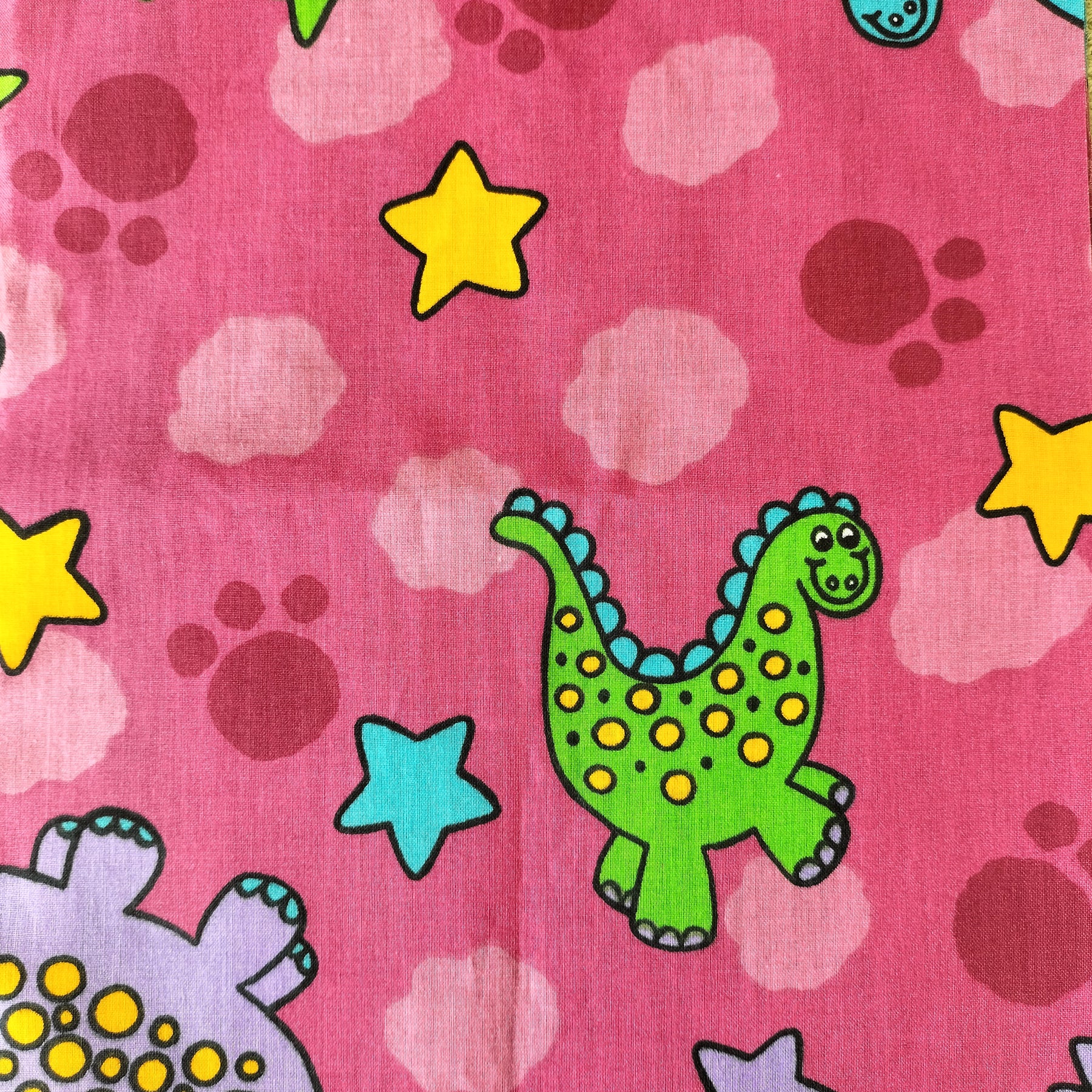 FITTED COT SHEETS - PINK DINOSAURS