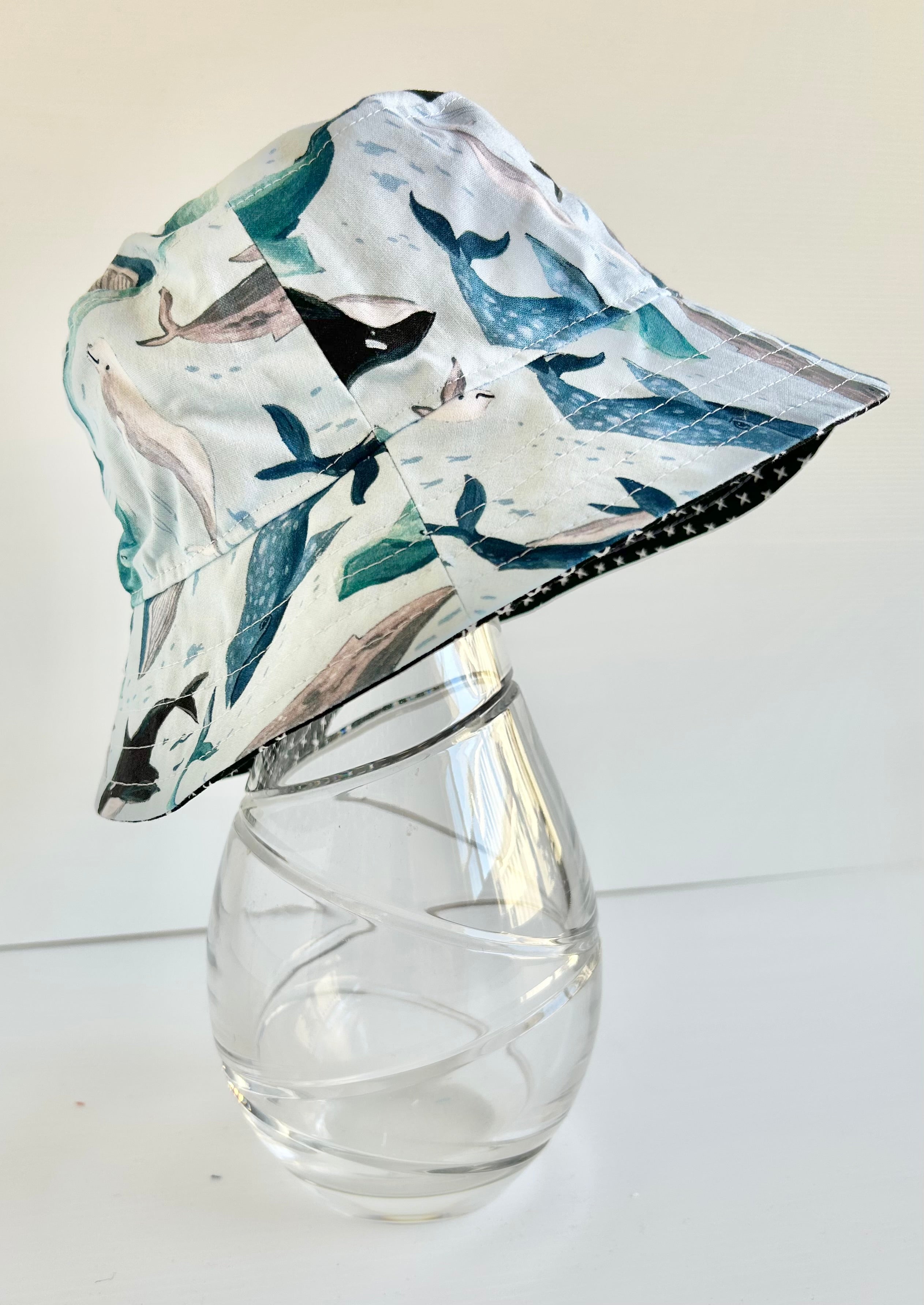 Ready to post- Small size regular brim hats with chin strap- reduced price