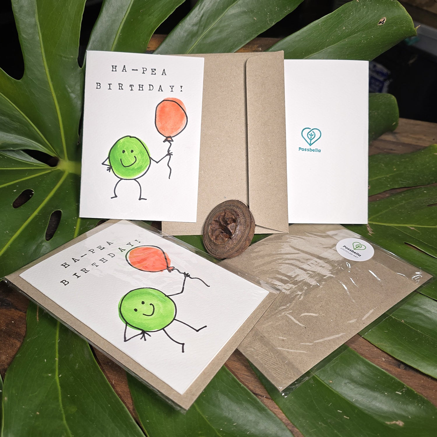 Greeting Cards - Ha-Pea Birthday!