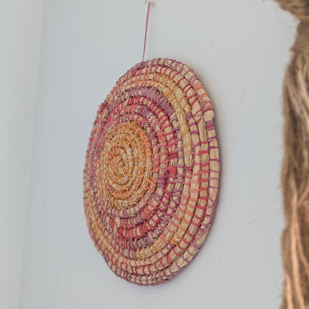 Woven Circle Wall Art | Wall Hanging | Sunrise Sunset Colours One only