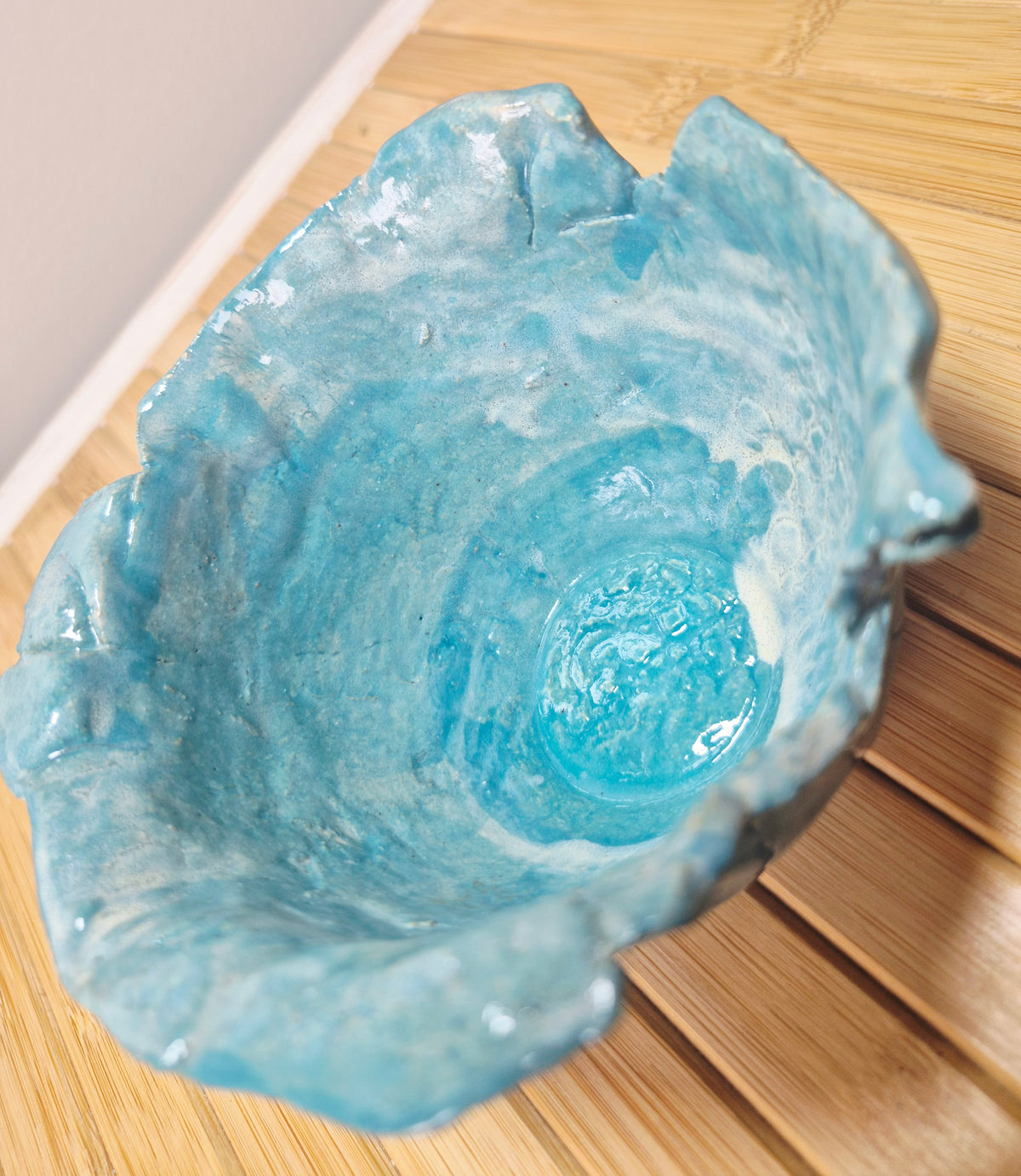 Handcrafted Turquoise Pottery  Bowl