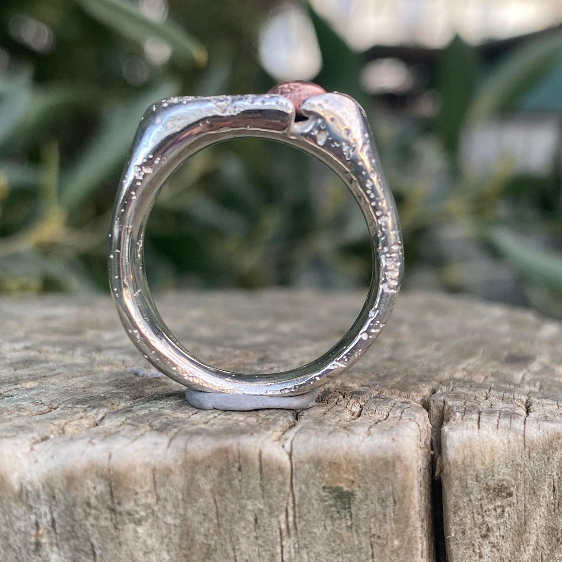 Copper Rockpool Signet Ring – Size S1/2Sterling Silver and Copper