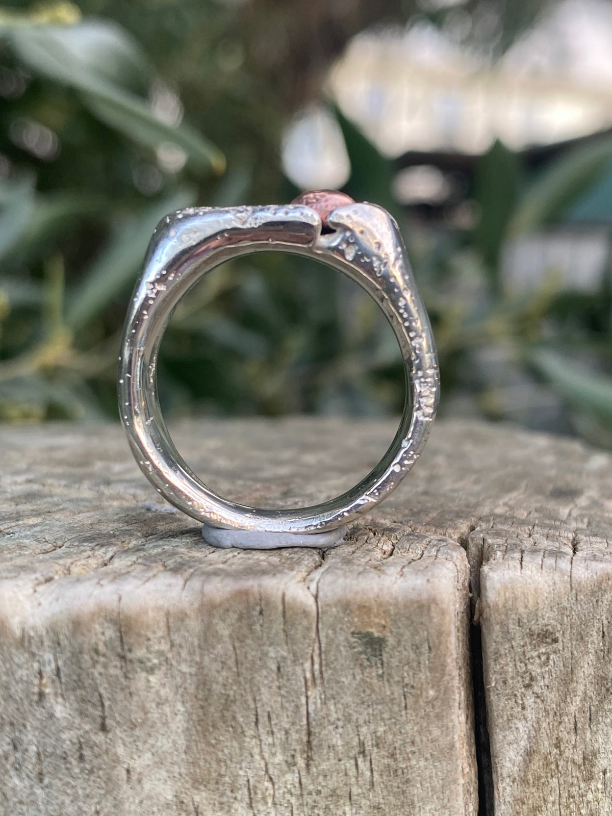 Copper Rockpool Signet Ring – Size S1/2Sterling Silver and Copper