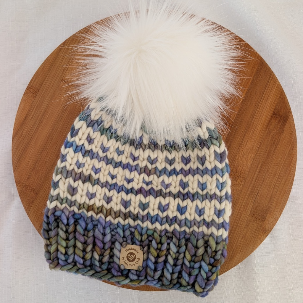 Malabrigo Rasta, Premium Merino Wool Beanie, Speranza Beanie, Green and White