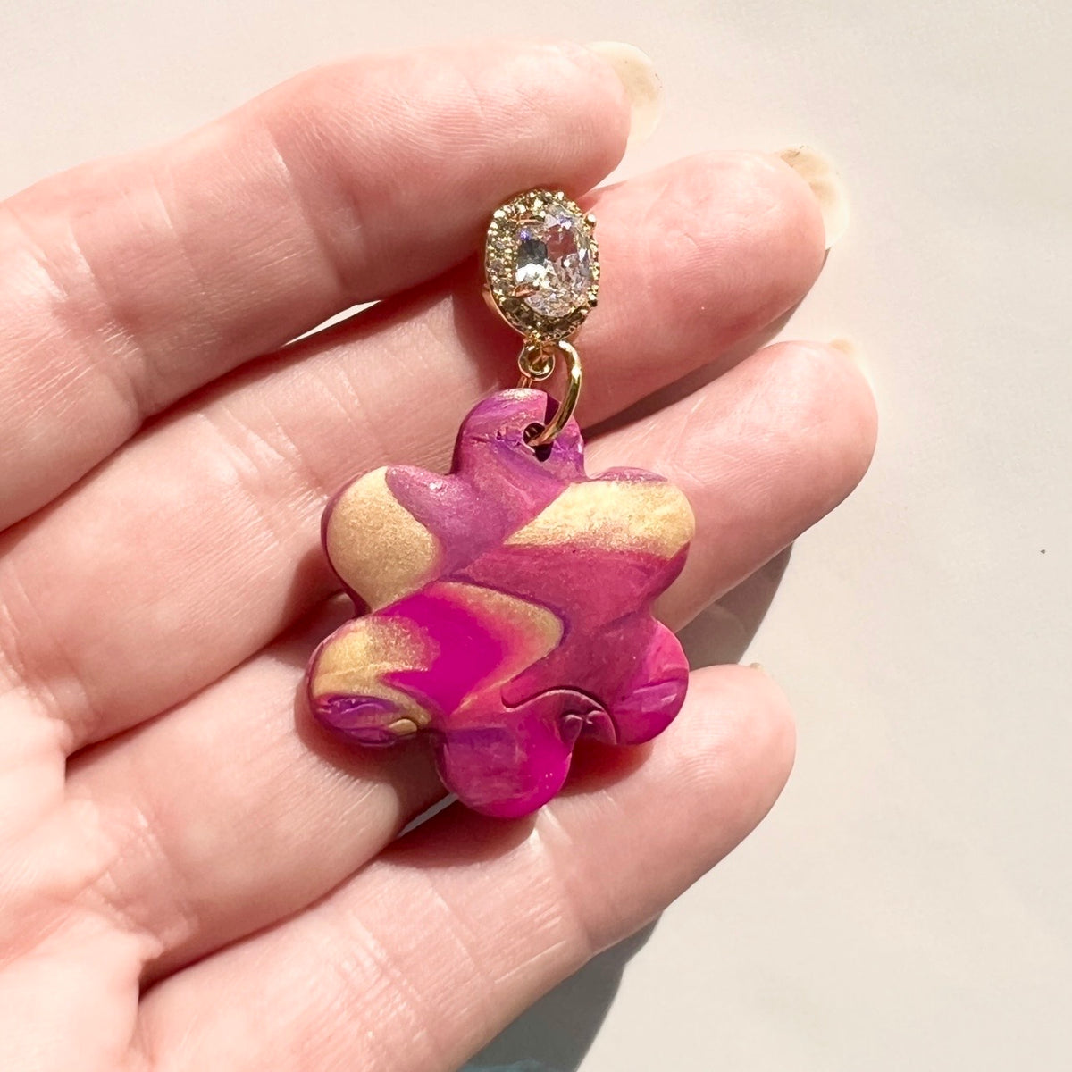 Earrings ~Dangles~Magenta ~Affordable