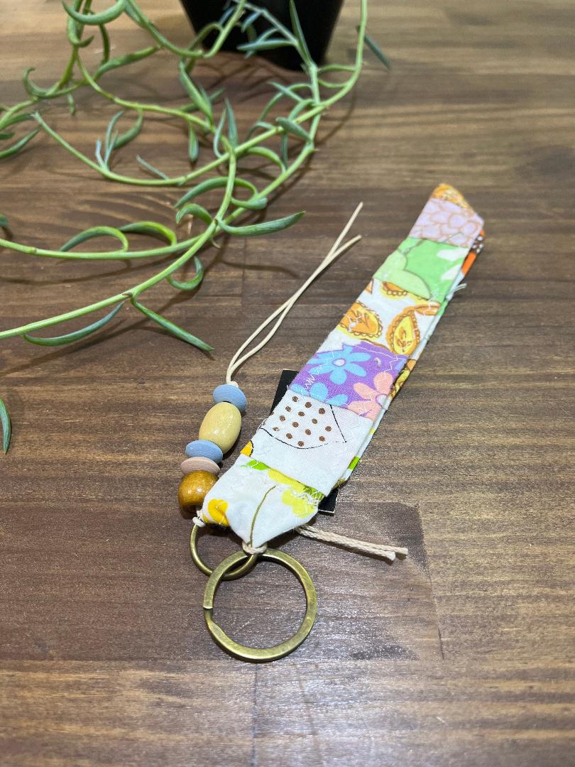 gorgeous patchwork vintage fabric keyring - violetclothing - free postage