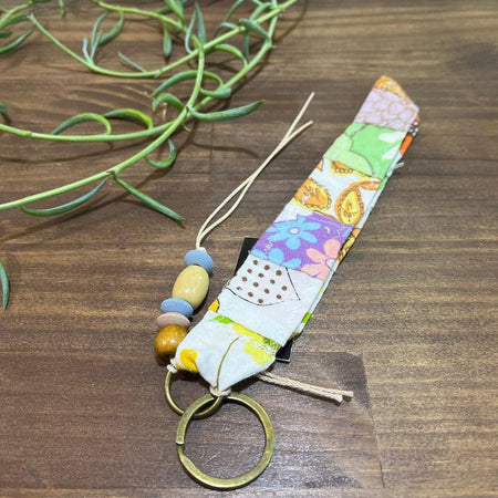 gorgeous patchwork vintage fabric keyring - violetclothing - free postage