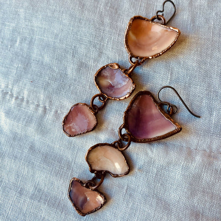 Shell Fragment Dangle Earrings