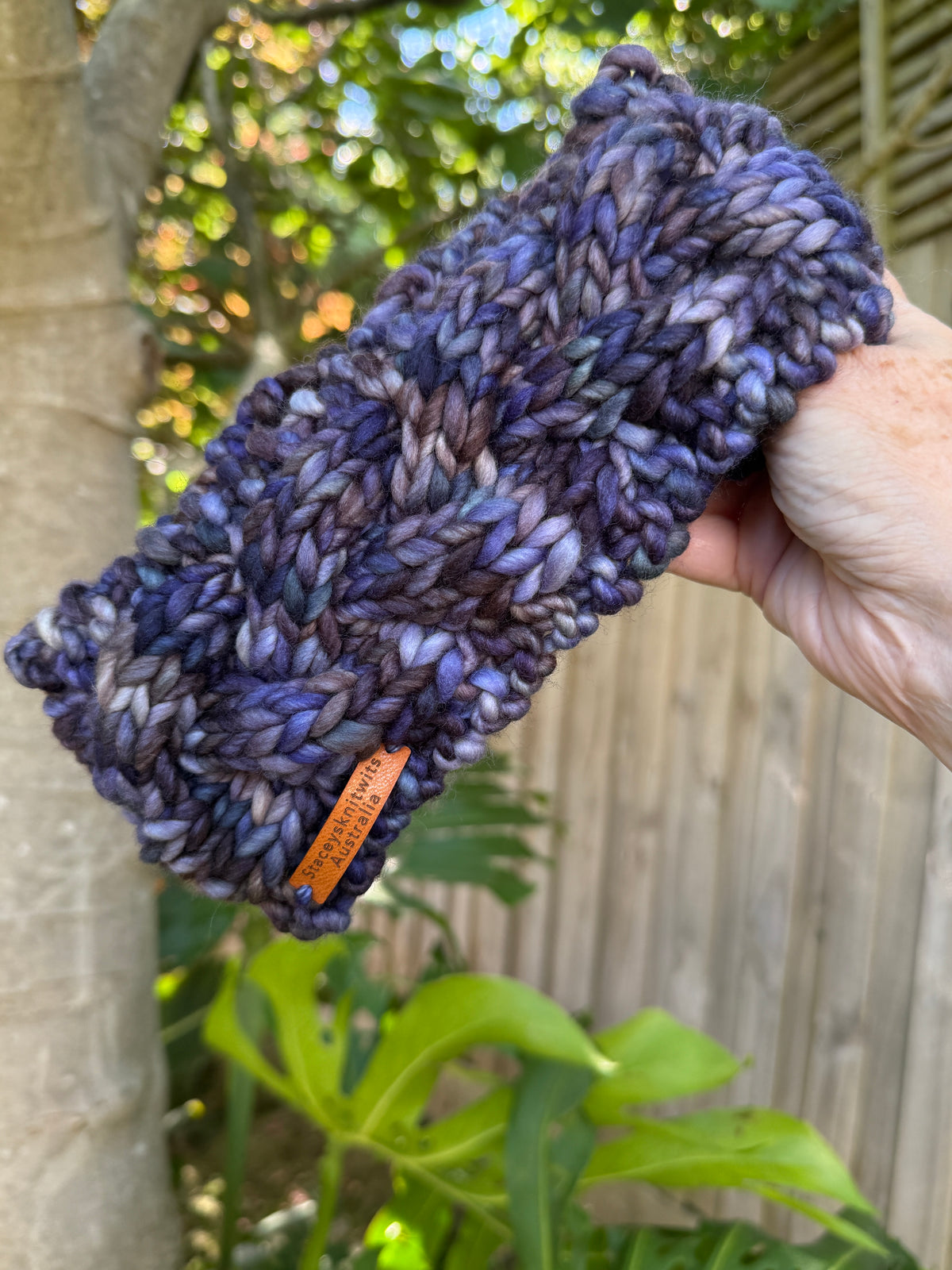 Merino Headband, Stretchy Hand Knitted Earwarmers