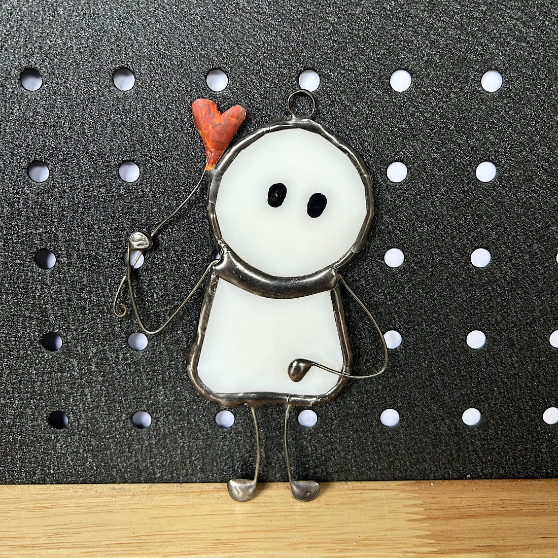 Stained Glass Whimsical Valentines Day Gift Heart Balloon