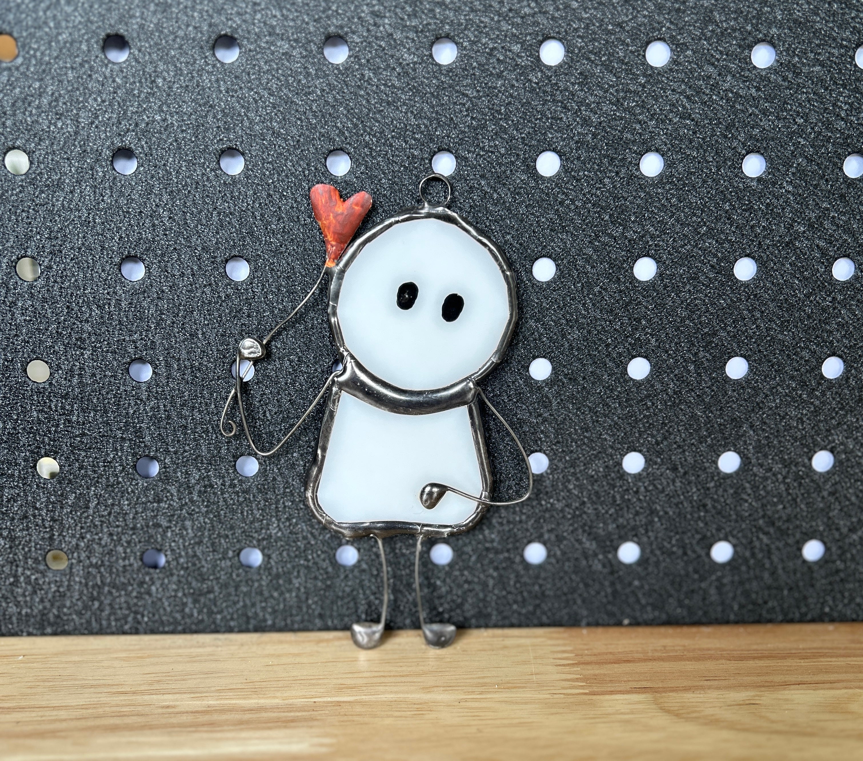 Stained Glass Whimsical Valentines Day Gift Heart Balloon