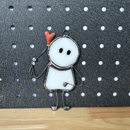 Stained Glass Whimsical Valentines Day Gift Heart Balloon