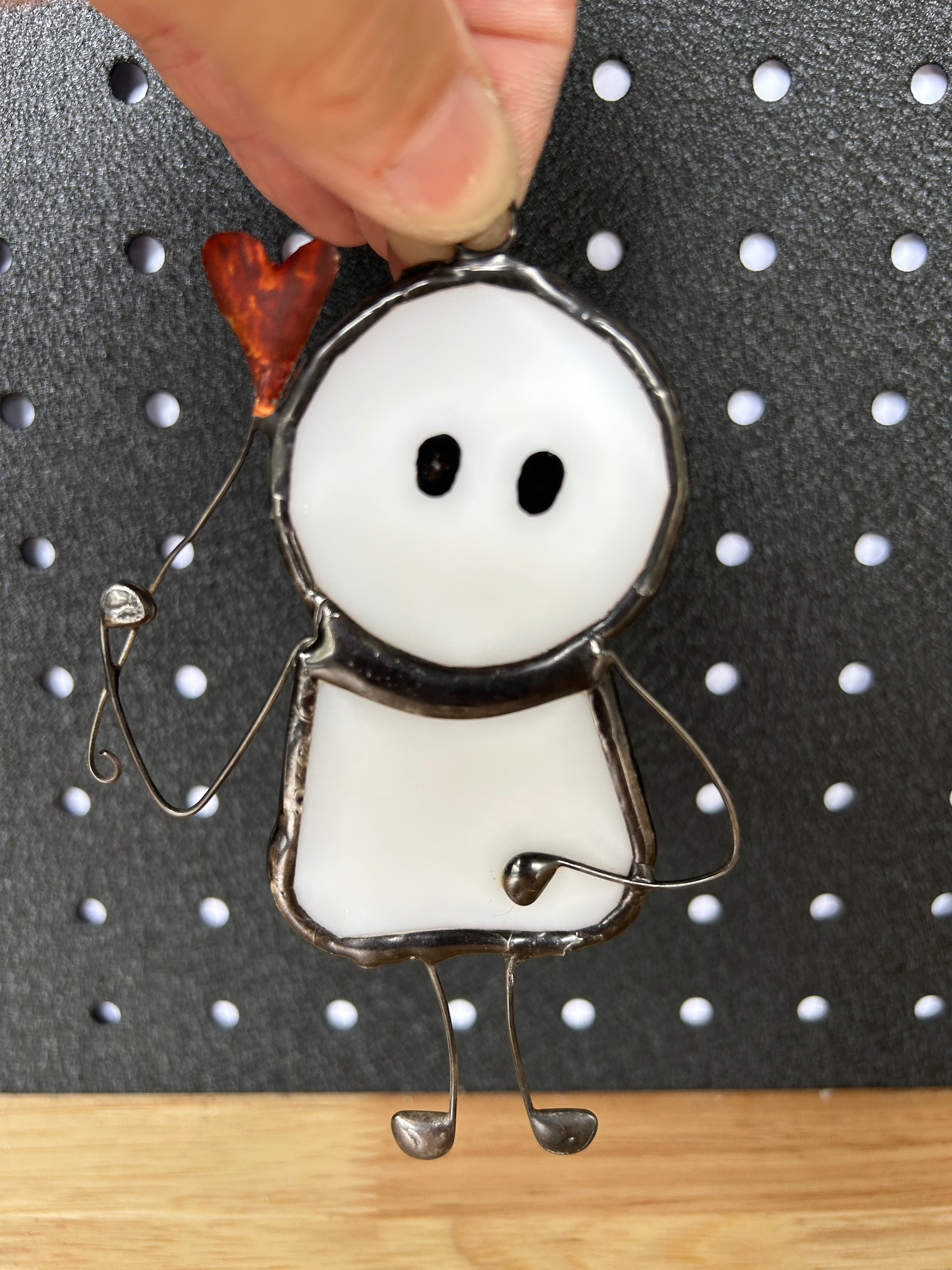 Stained Glass Whimsical Valentines Day Gift Heart Balloon