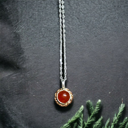 Carnelian Twist Pendant