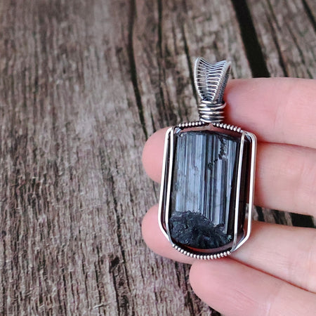 RESERVED ~ Handcrafted Black Tourmaline Pendant - Talisman of Protection and Purification