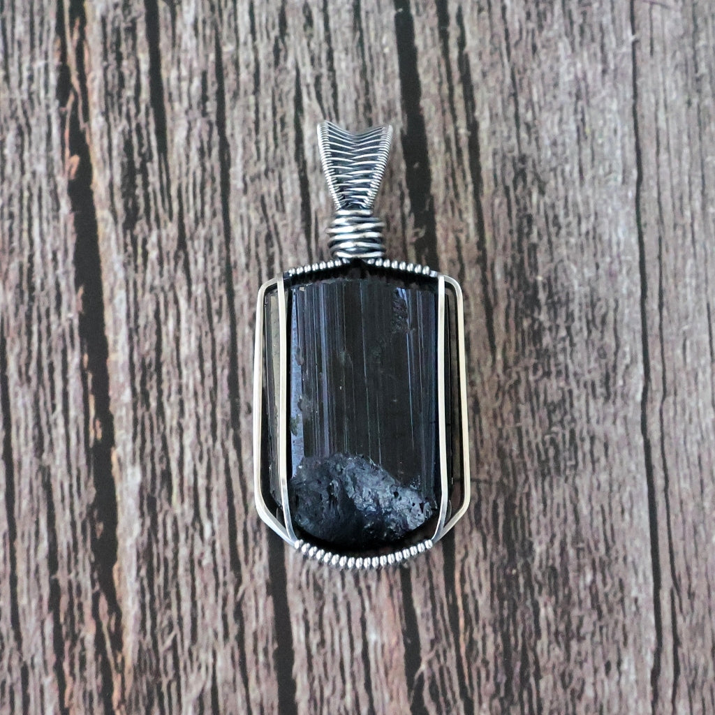 RESERVED ~ Handcrafted Black Tourmaline Pendant - Talisman of Protection and Purification
