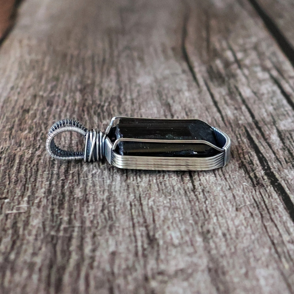 RESERVED ~ Handcrafted Black Tourmaline Pendant - Talisman of Protection and Purification