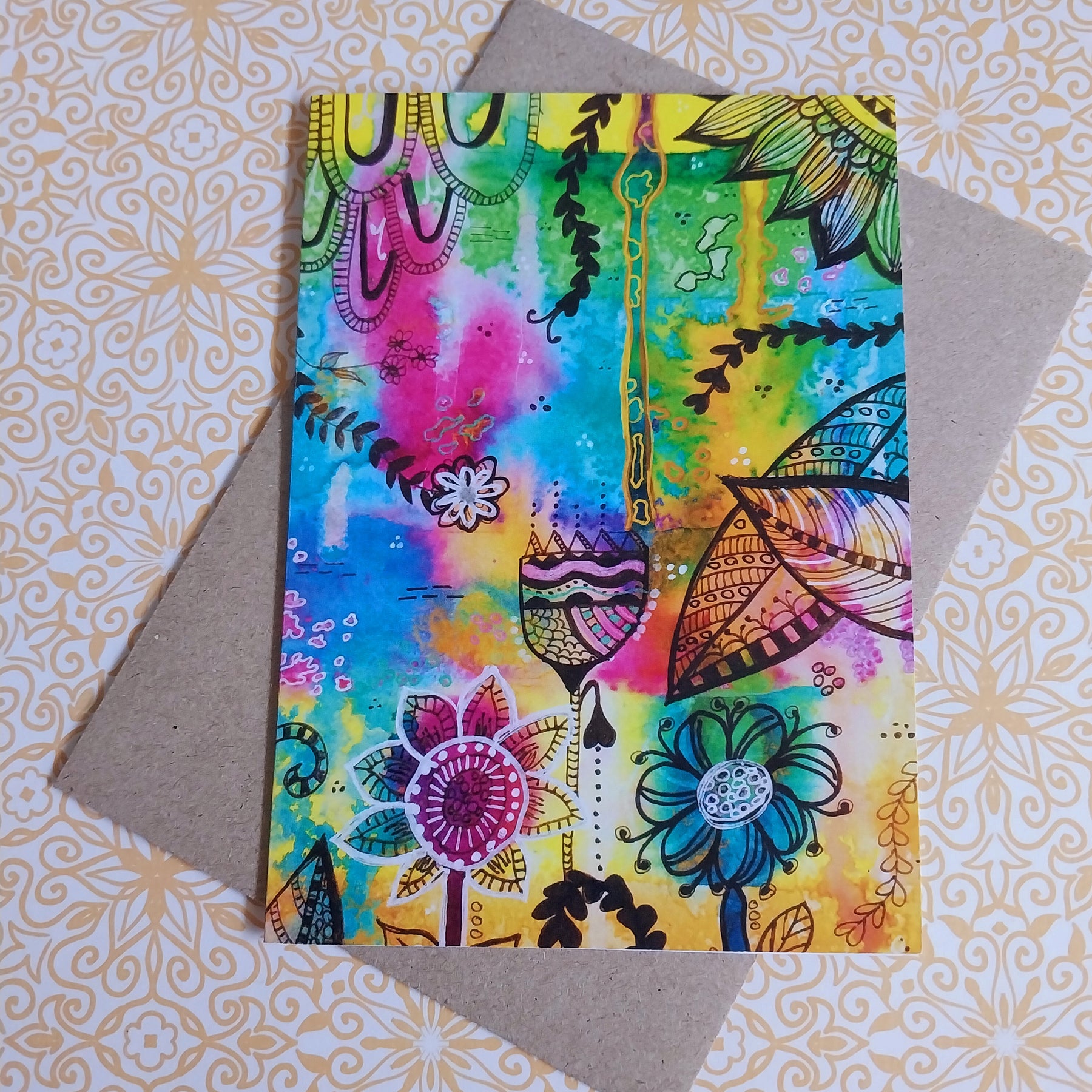 Fantasy Garden Blank Greeting Card