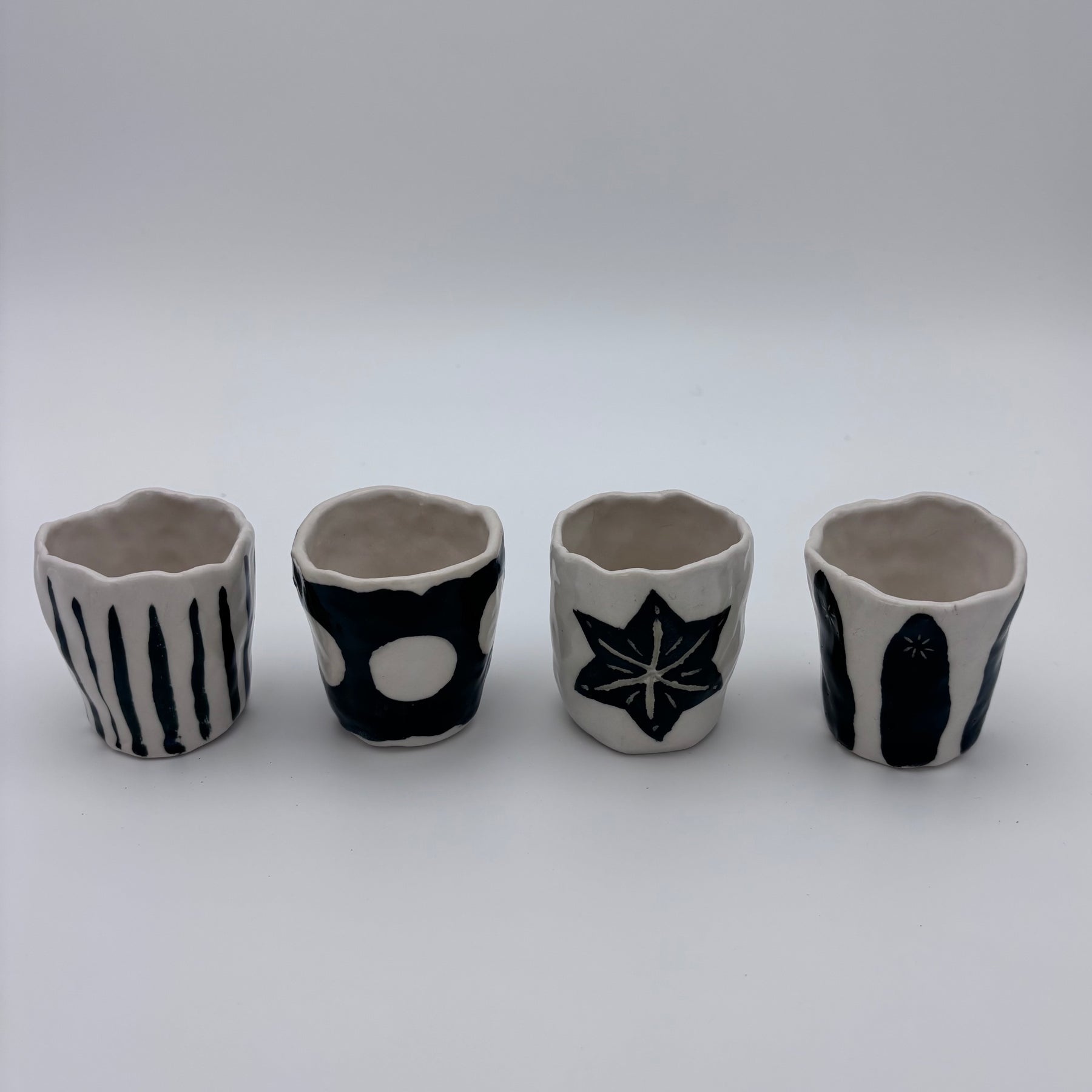 Christmas Ceramic Espresso Cup | Handcrafted Clay | Hand decorated