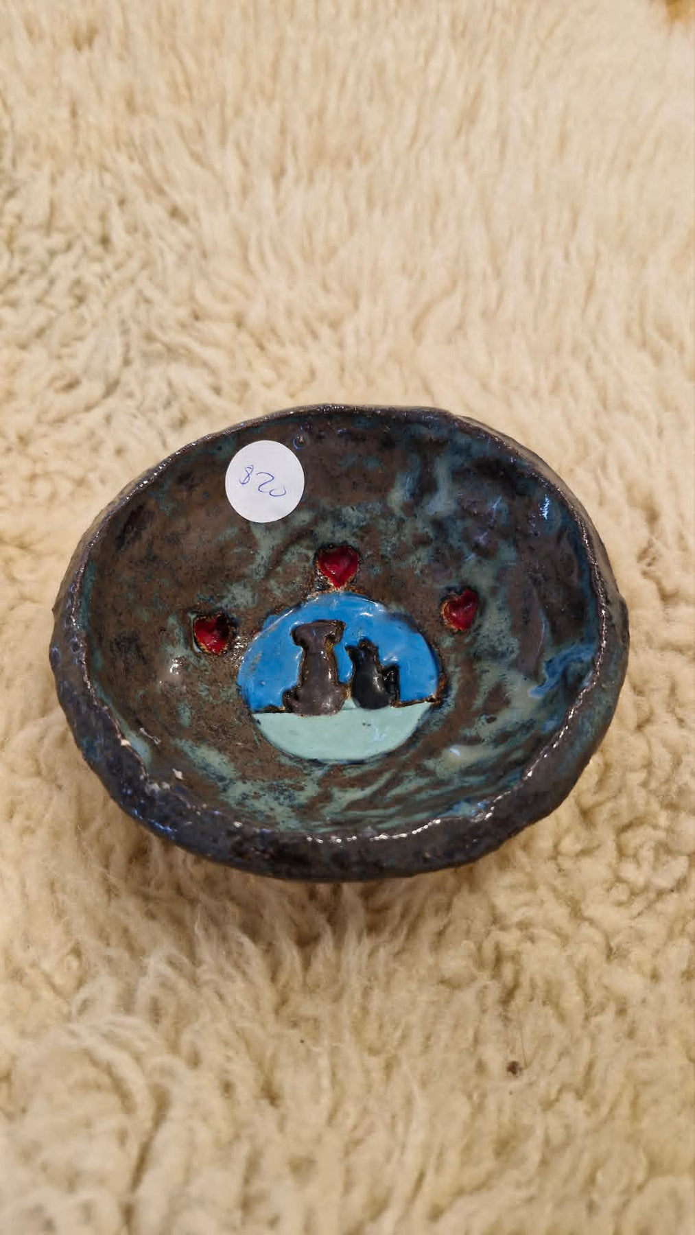 Cat and Dog Small Trinket Dish