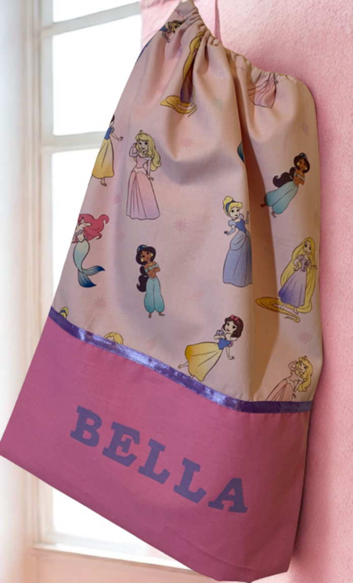 Children's Library Bag , Handmade, Personalised