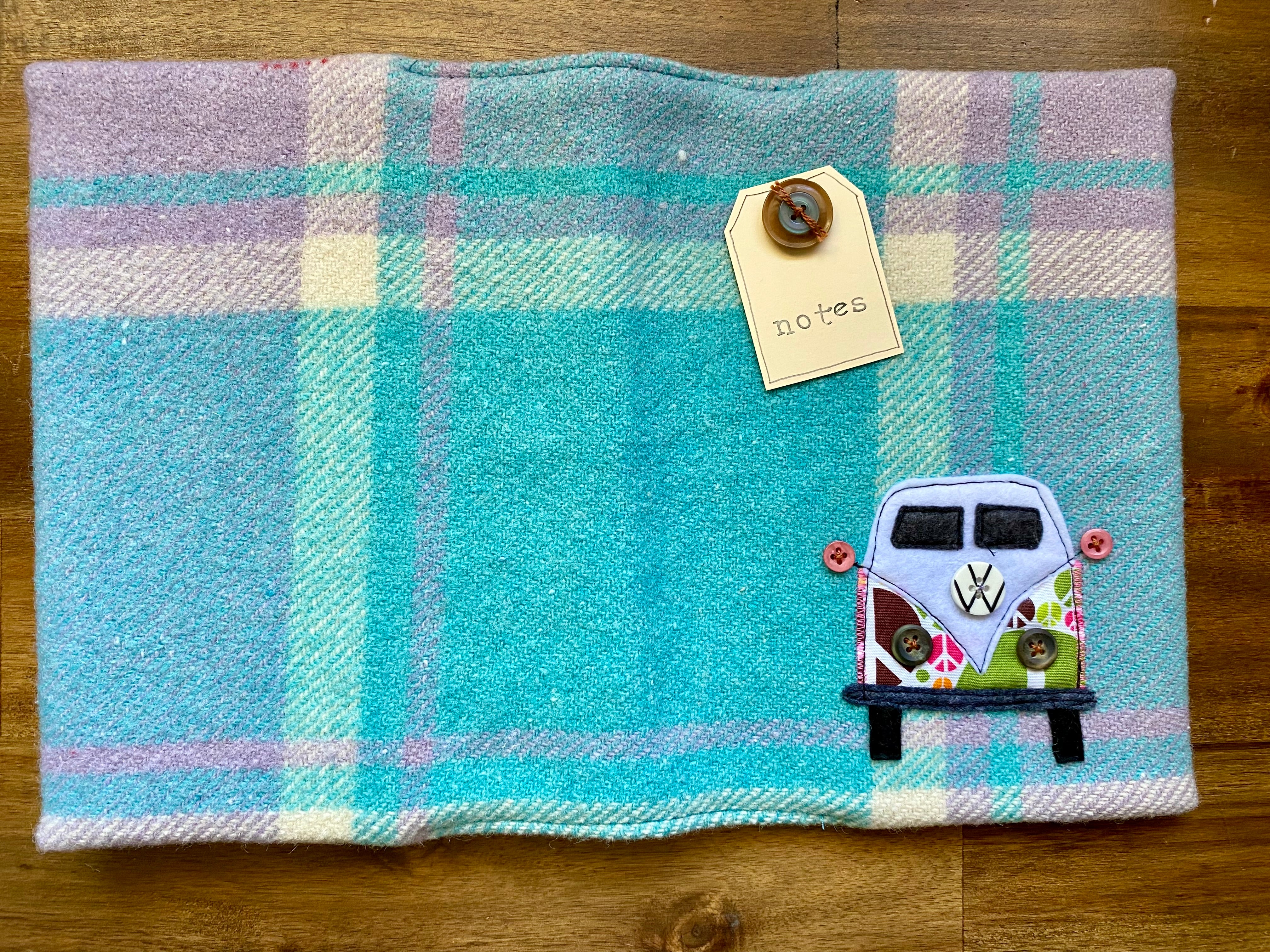 A5 Upcycled Notebook Kombi - Blue purple